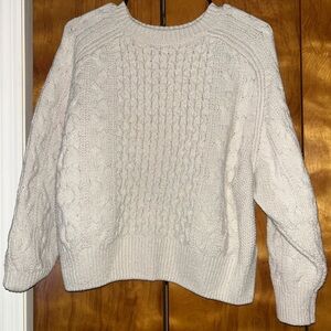 Universal Thread Cream Cable Knit Sweater